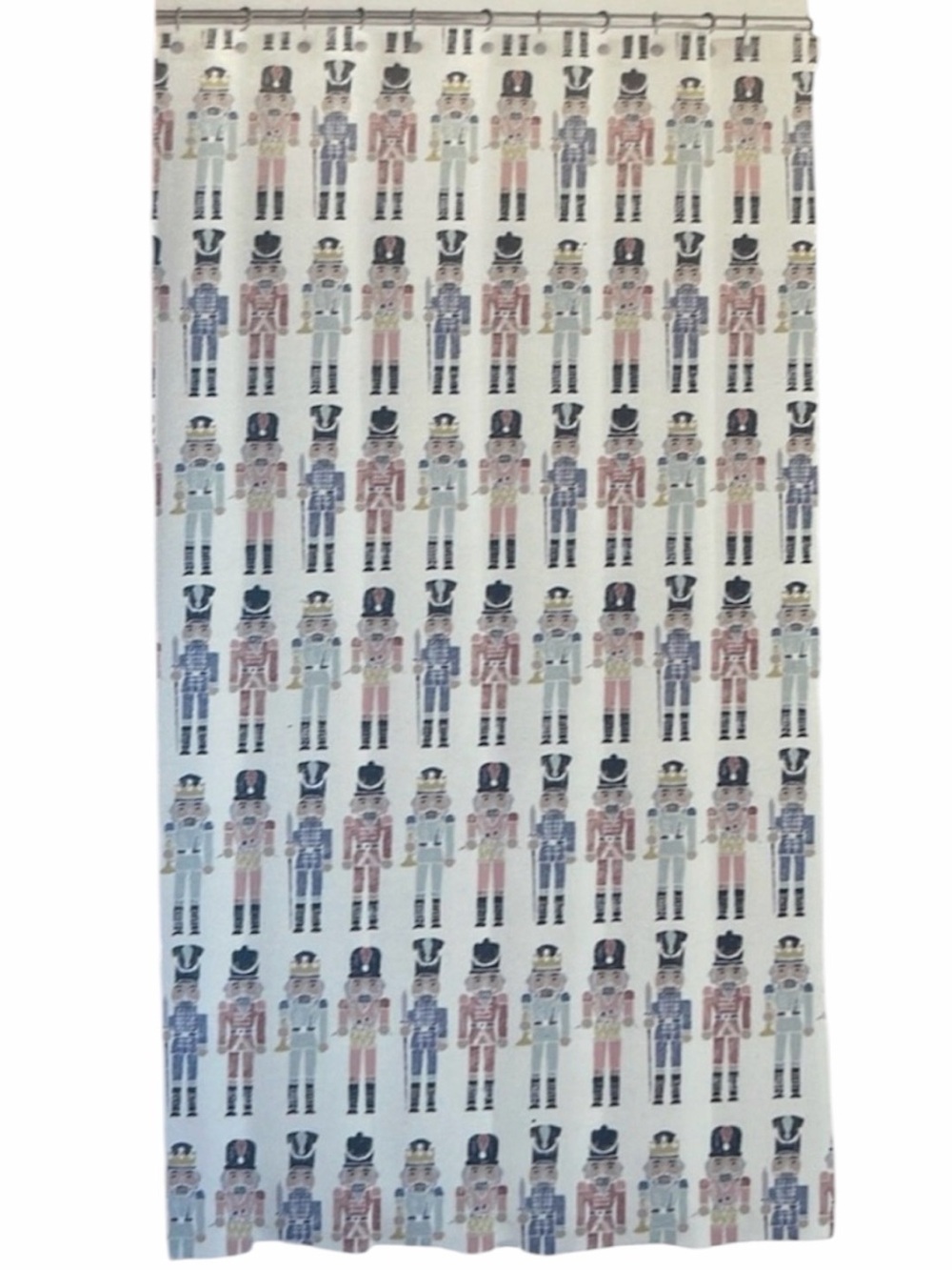 The Nutcracker Shower Curtain Christmas Ballet Fabric Tub Liner Toy Soldiers NWT